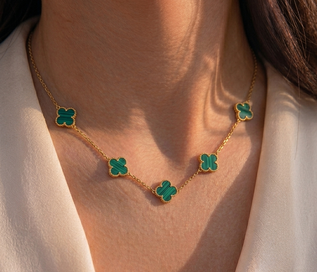 Gargantilla Clover verde